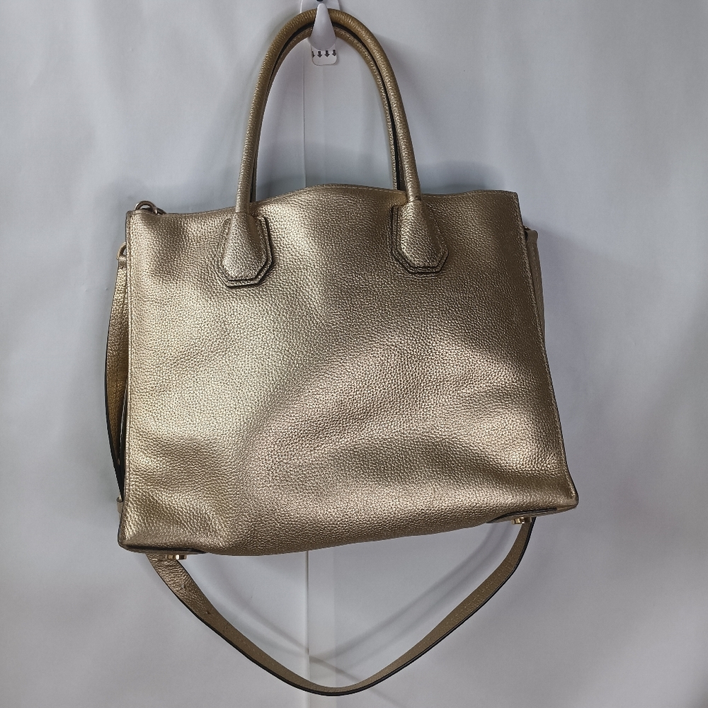 Michael Kors Gold Leather Tote Bag - Picture 2 of 16